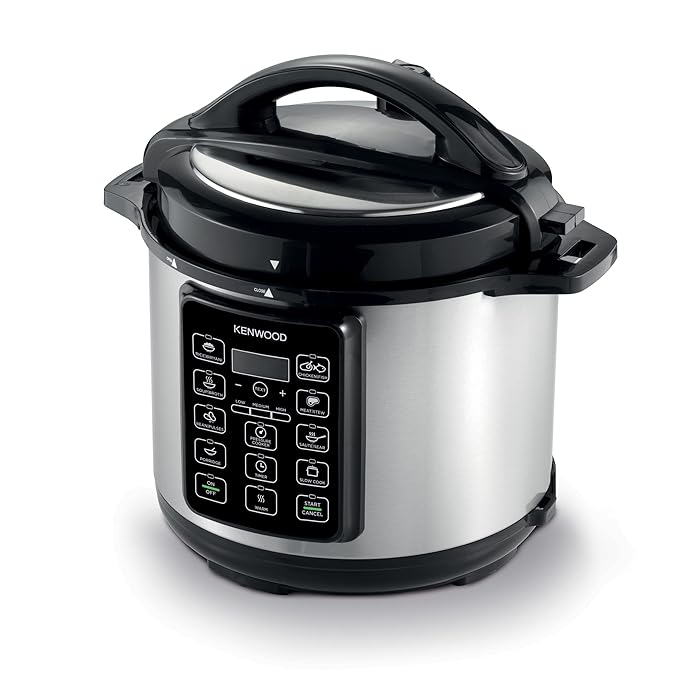 KENWOOD PRESSURE COOKER 6L 1000W STEEL.BLK PCM60