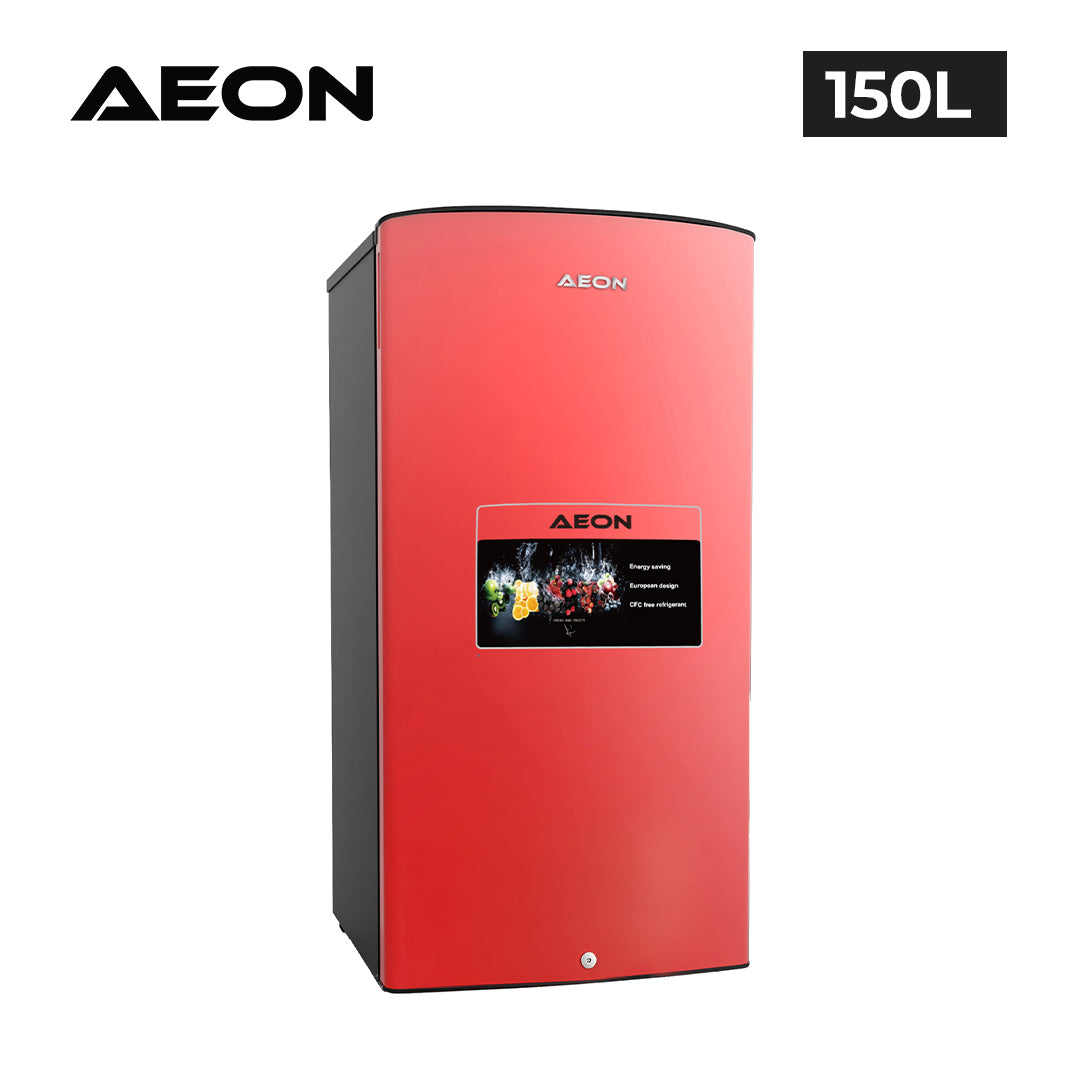 AEON FRIDGE 150L SD D-FROST RED.DARK.GREY ARS170RK