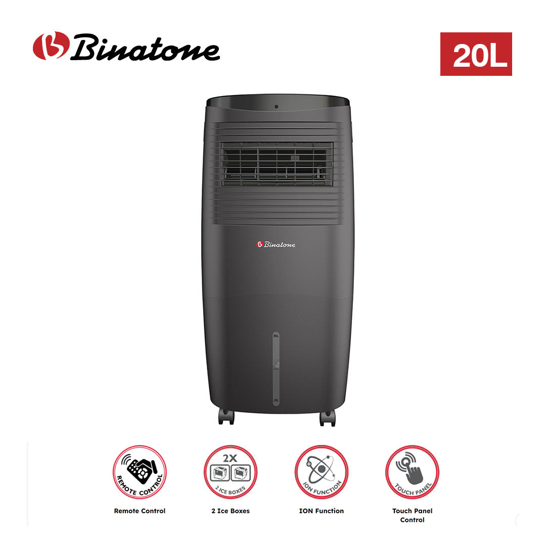 BINATONE AIR COOLER 20L 80W BLACK BAC-201