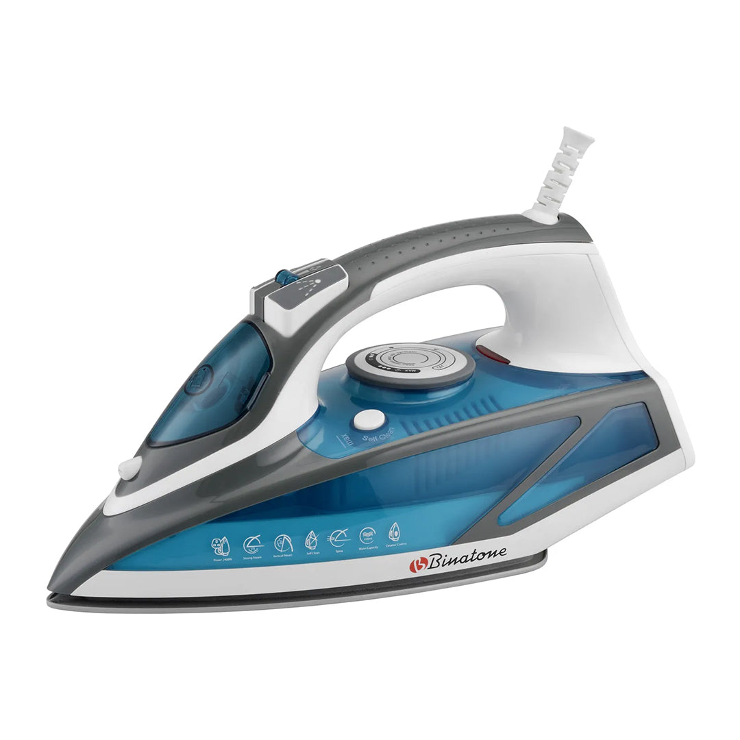 BINATONE STEAM IRON 150ML 2400W WHITE SI-2410