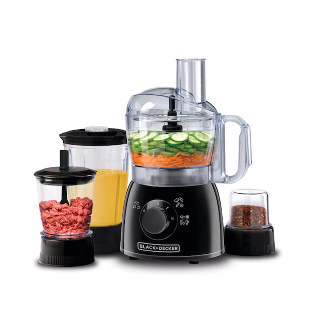 BLACK+DECKER / KITCHEN ROBOT /  400W 29 FUNCTION FOOD PROCESSER WITH BLENDER , MINCER , GRINDER / KR43-B5 / BLACK