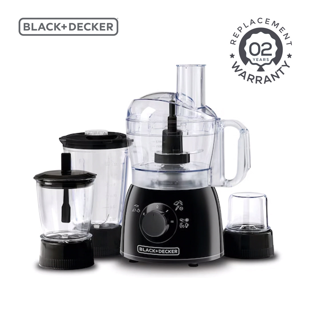 BLACK+DECKER / KITCHEN ROBOT /  400W 29 FUNCTION FOOD PROCESSER WITH BLENDER , MINCER , GRINDER / KR43-B5 / BLACK