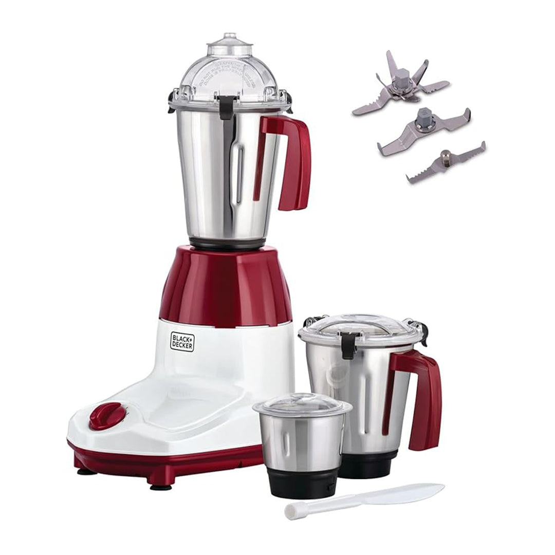 BLACK+DECKER /  MIXER GRINDER /  3 JARS SET , 3-IN-1 MULTIFUNCTIONAL 750 W BLENDER , WET DRY GRINDER , DIPS AND PASTE /MG750-B5