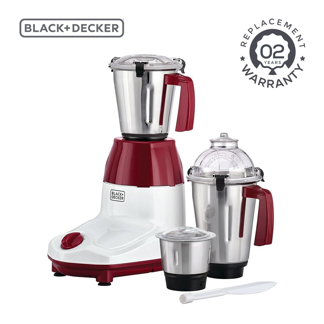 BLACK+DECKER /  MIXER GRINDER /  3 JARS SET , 3-IN-1 MULTIFUNCTIONAL 750 W BLENDER , WET DRY GRINDER , DIPS AND PASTE /MG750-B5