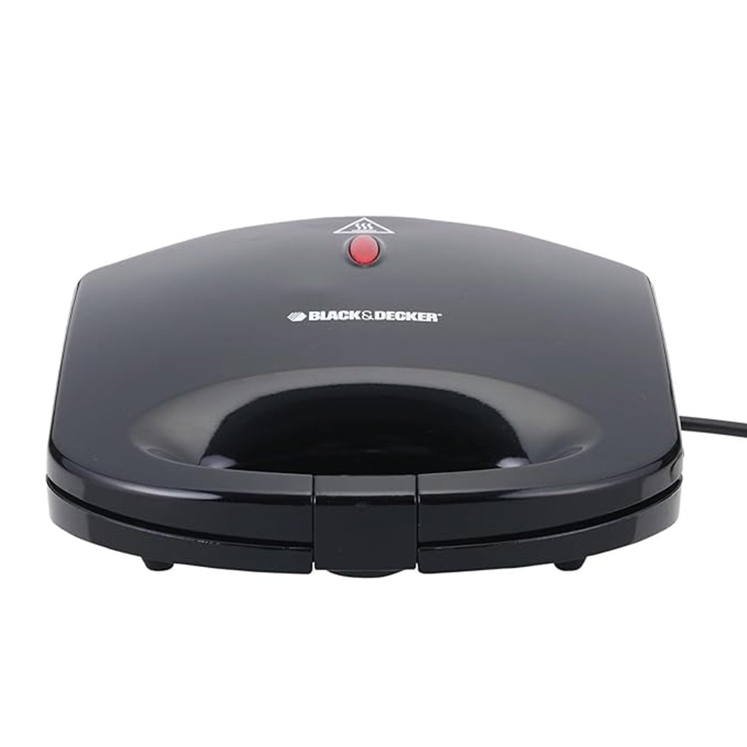 BLACK+DECKER/ NON STICK SANDWICH MAKER / 600W ,  2 SLICE / TS1000-B5 / BLACK