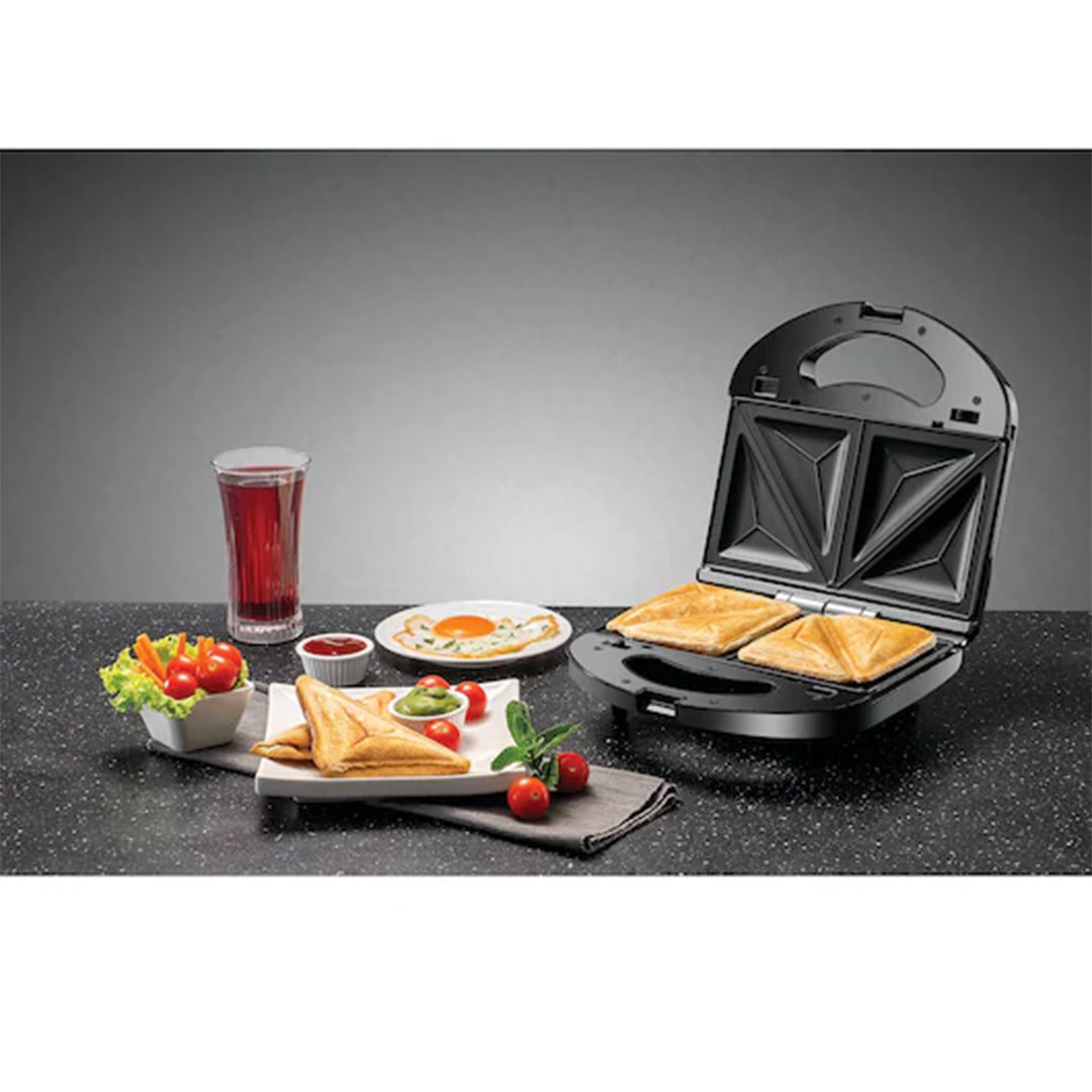 BLACK+DECKER /SANDWICH MAKER GRILL + WAFFLE MAKER/ 2 SLOT MULTIPLATE/ TS2130-B5 / SILVER+BLACK