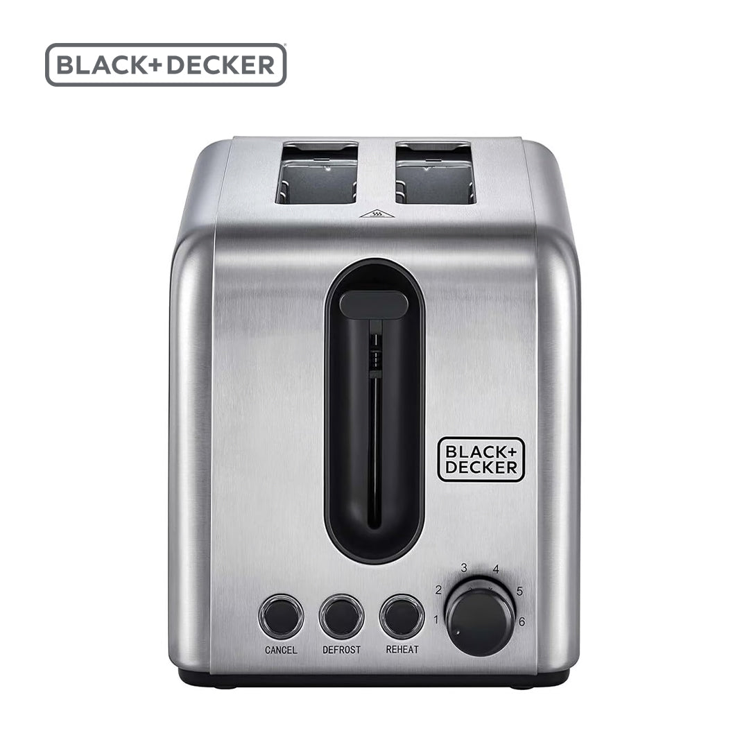 BLACK+DECKER /  TOASTER /  2 SLICE STAINLESS STEEL / ET244-B5