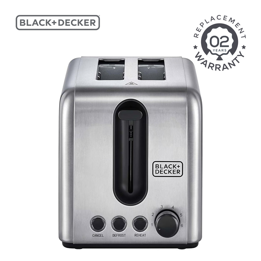 BLACK+DECKER /  TOASTER /  2 SLICE STAINLESS STEEL / ET244-B5