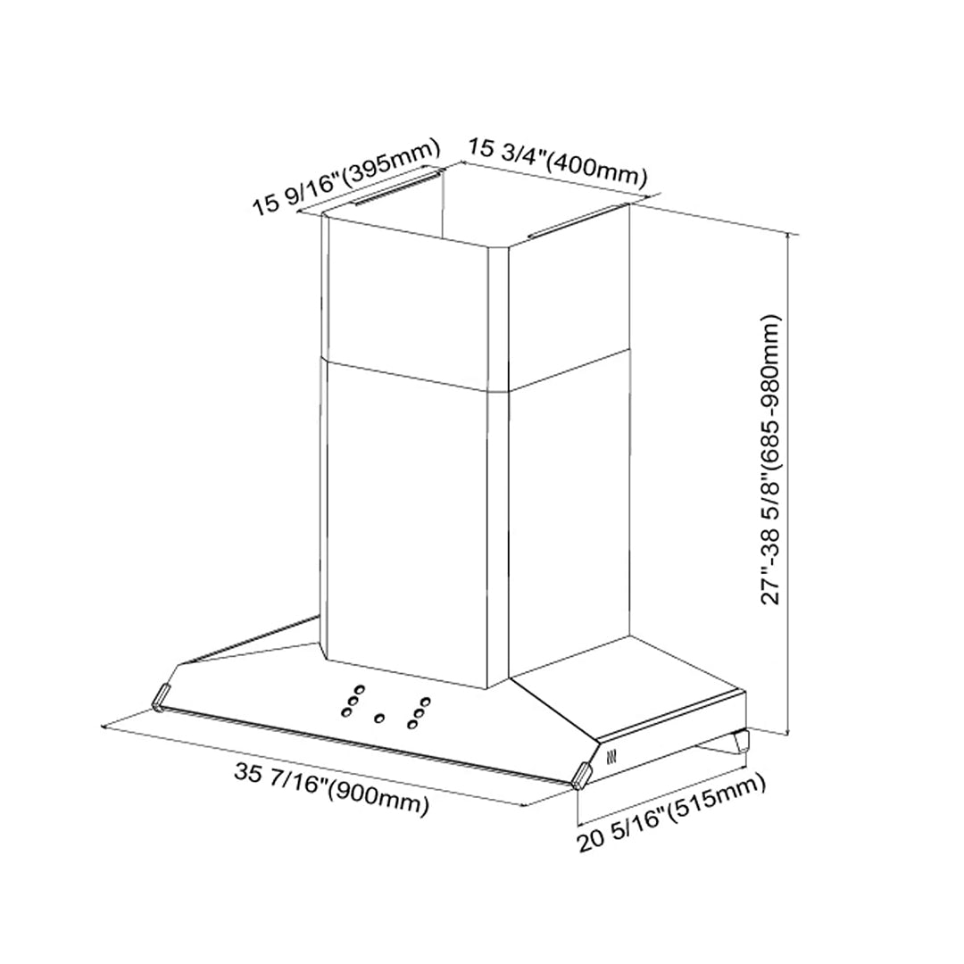 FOTILE HOOD/53dB/1170 CFM/880Pa/263W