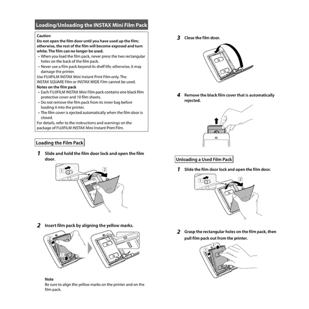 INSTAX CAMERA MINI FILM PACK OF 10