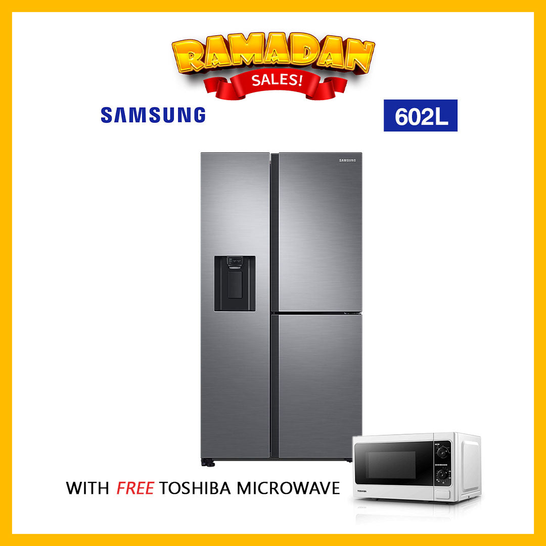 SAMSUNG FRIDGE 602L SBS INV SILVER RS65R5691M9/UT