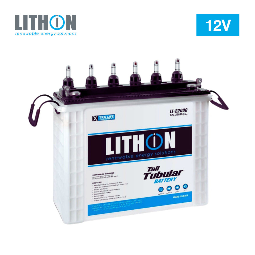 LITHION / BATTERY/ TUBULAR/ 220AH/ 12V / 18 Months Warranty