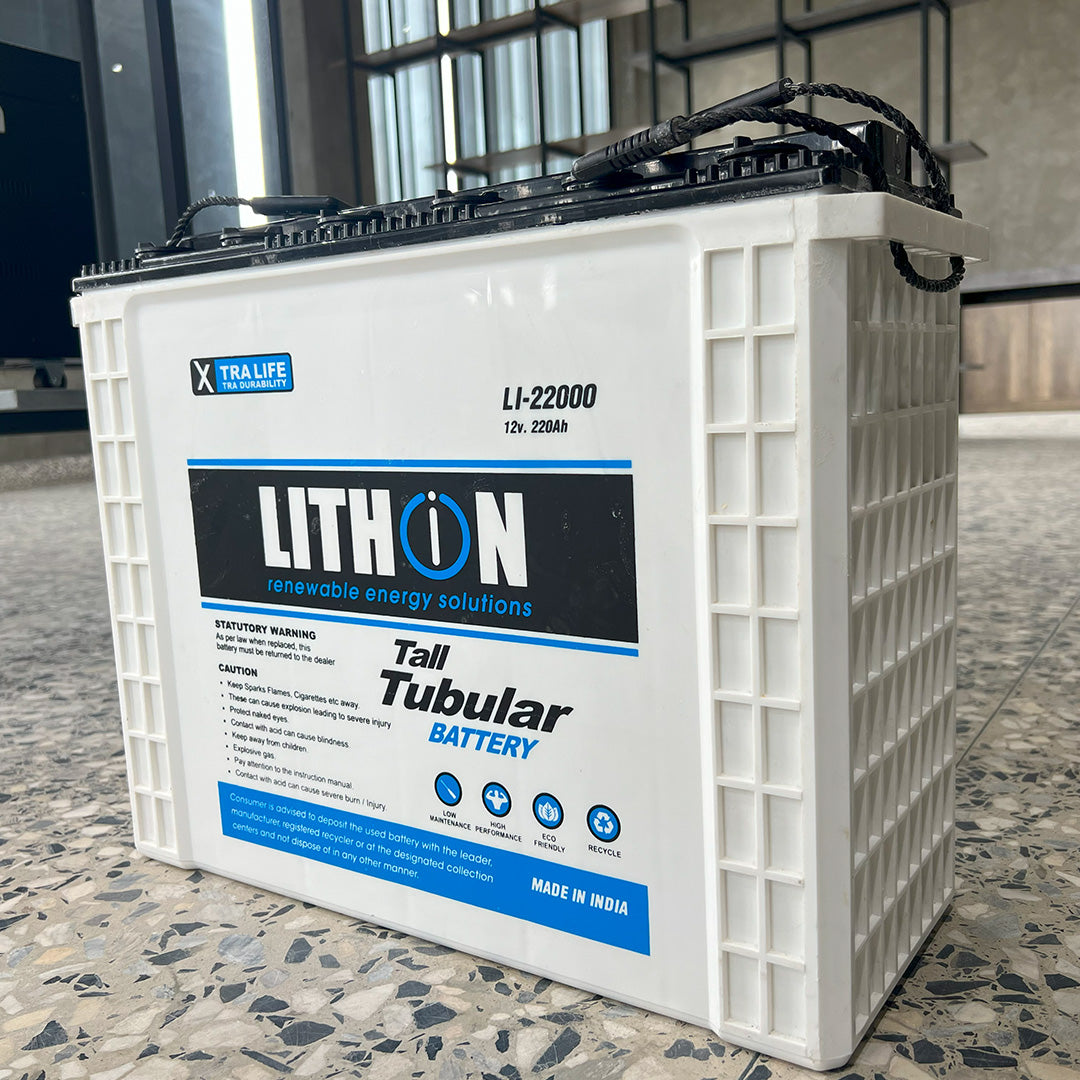 LITHION / BATTERY/ TUBULAR/ 220AH/ 12V / 18 Months Warranty