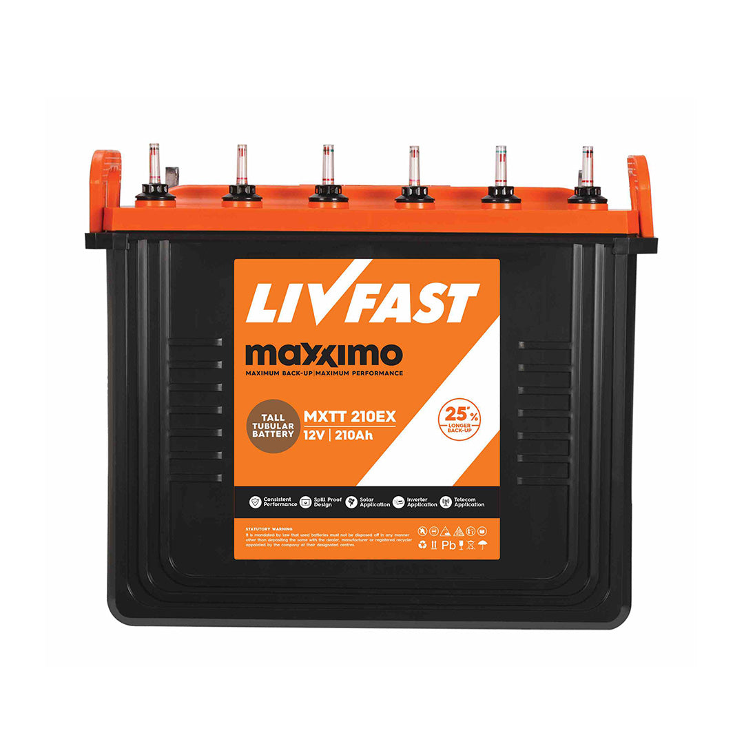 LiVFAST / BATTERY/ TUBULAR/ 210AH/ 12V / 30 Months Warranty