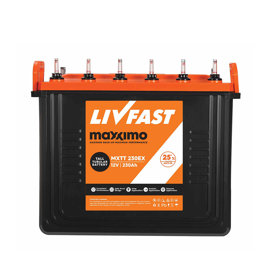 LiVFAST / BATTERY/ TUBULAR/ 230AH/ 12V / 30 Months Warranty