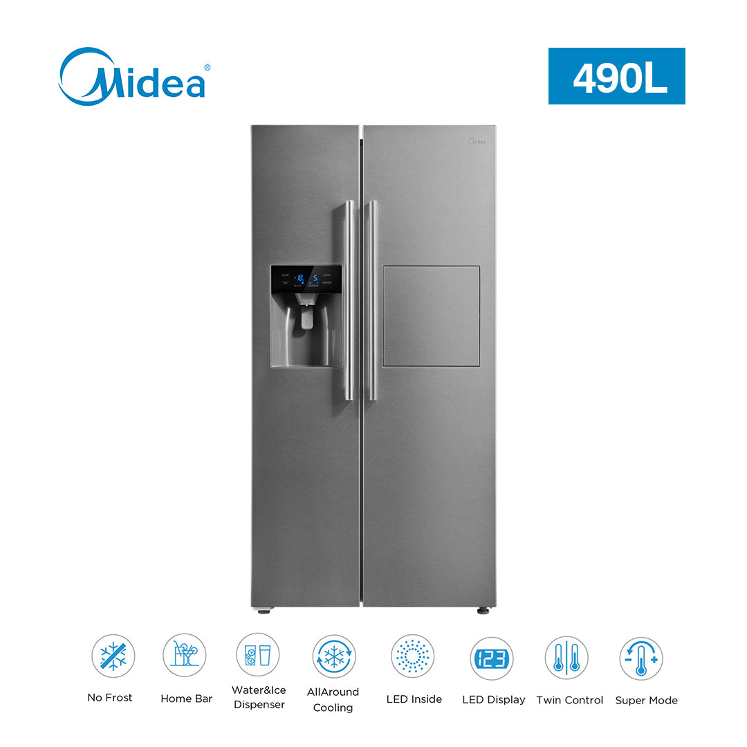 MIDEA REF SBS 490L MDRS678FGF02 WATER DISPENSER STAINLESS