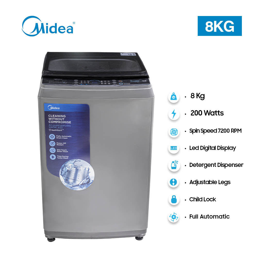 MIDEA WM /TL / INVERTER / MA200W80/G 8KG TOP LOADING - Automatic