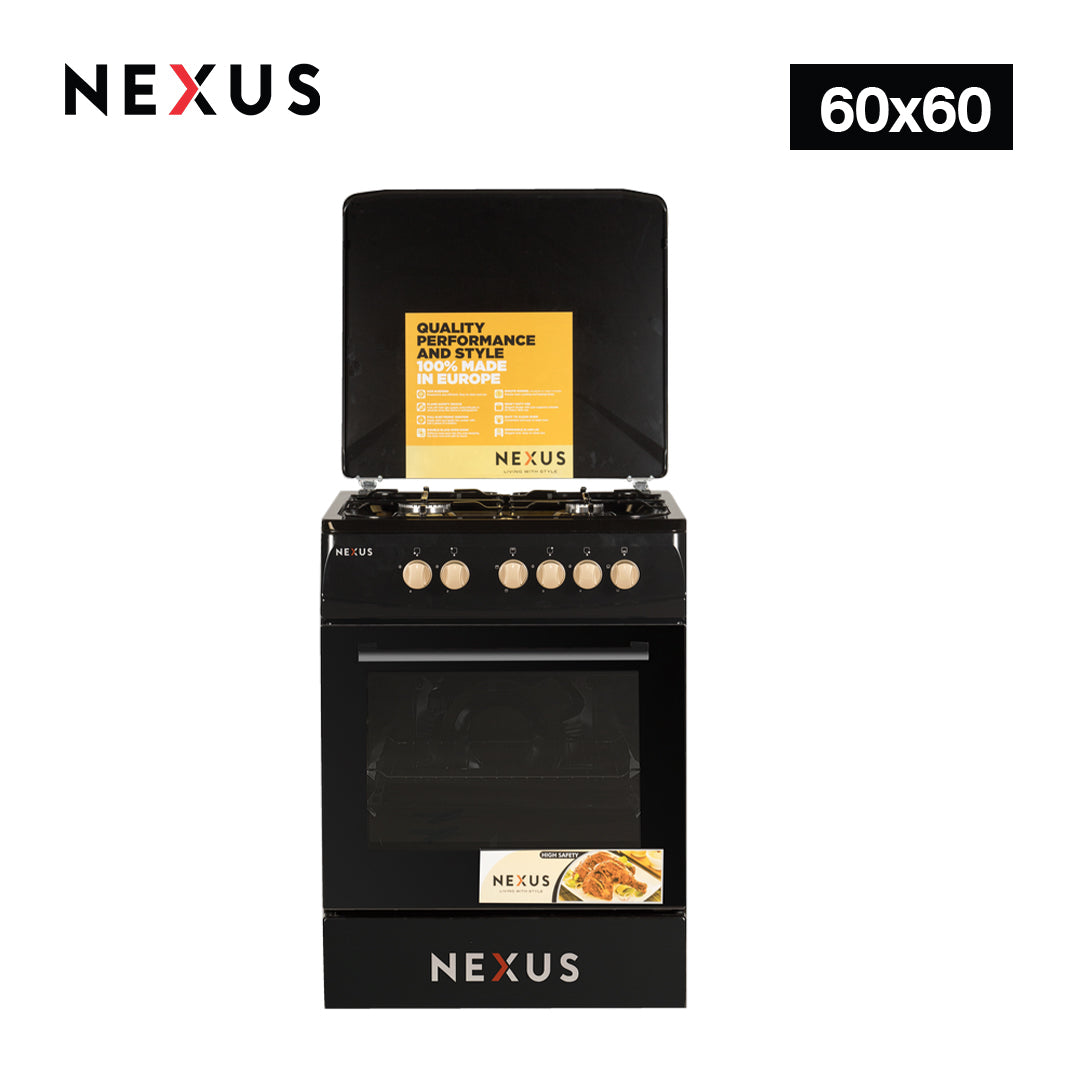 NEXUS / GAS COOKER / 60*60 / 4G / NX-6000BC  / BLACK