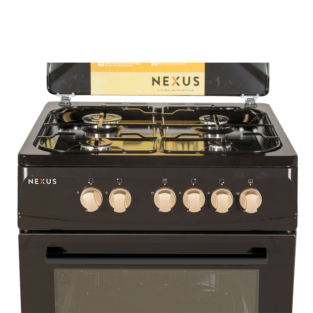 NEXUS / GAS COOKER / 60*60 / 4G / NX-6000BC  / BLACK