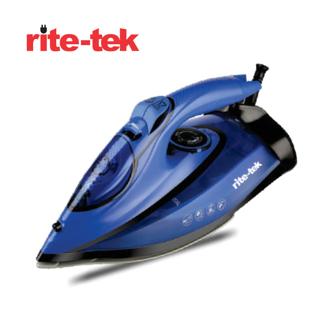 RITE-TEK STEAM IRON/3000W/ST822/BLACK & BLUE