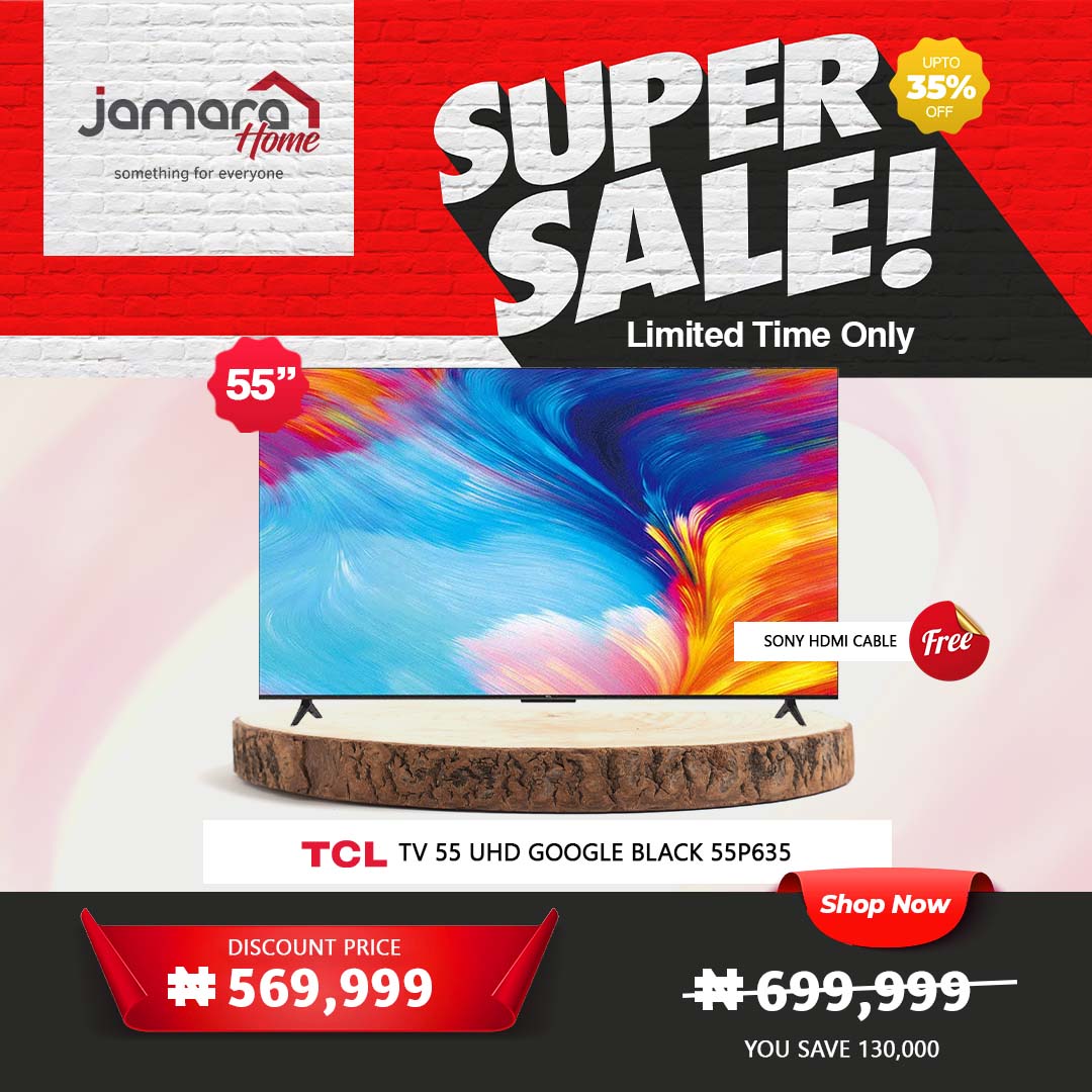 TCL TV 55 UHD GOOGLE BLACK 55P635