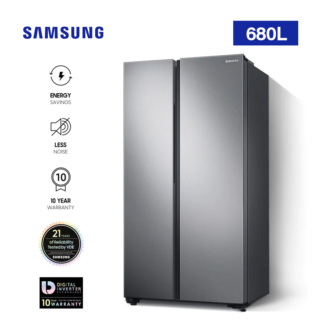 SAMSUNG FRIDGE 680L SBS SILVER RS62R5001M9 UT