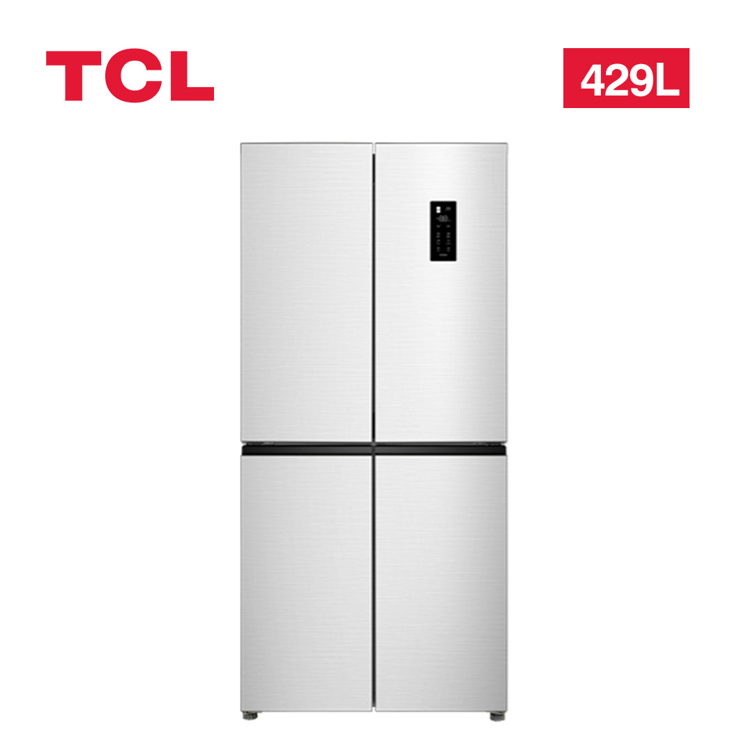 TCL CROSS DOOR FRIDGE 429L INVERTER SILVER P460CDS