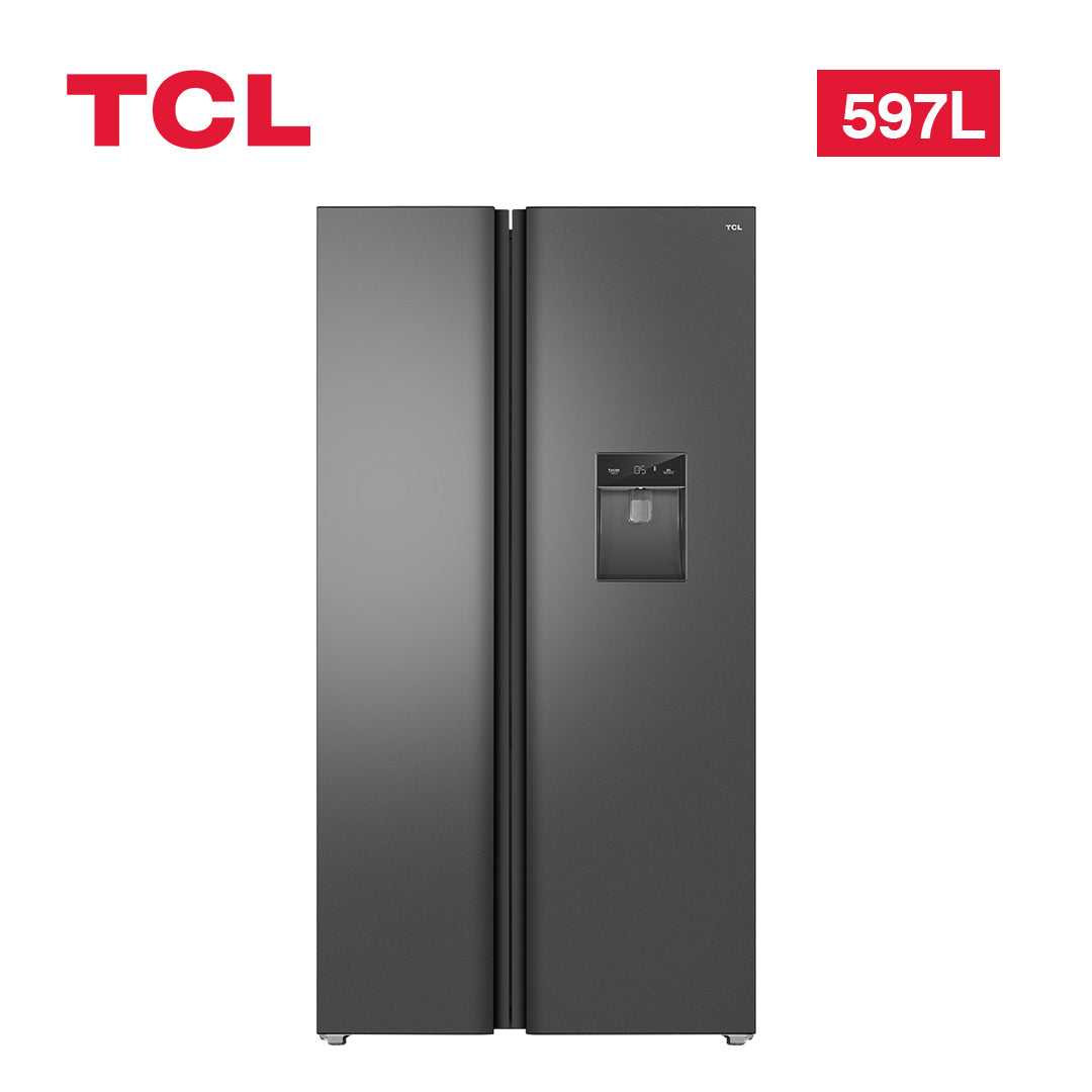 TCL SIDE BY SIDE FRIDGE 597L INVERTER SILVER P650SBS