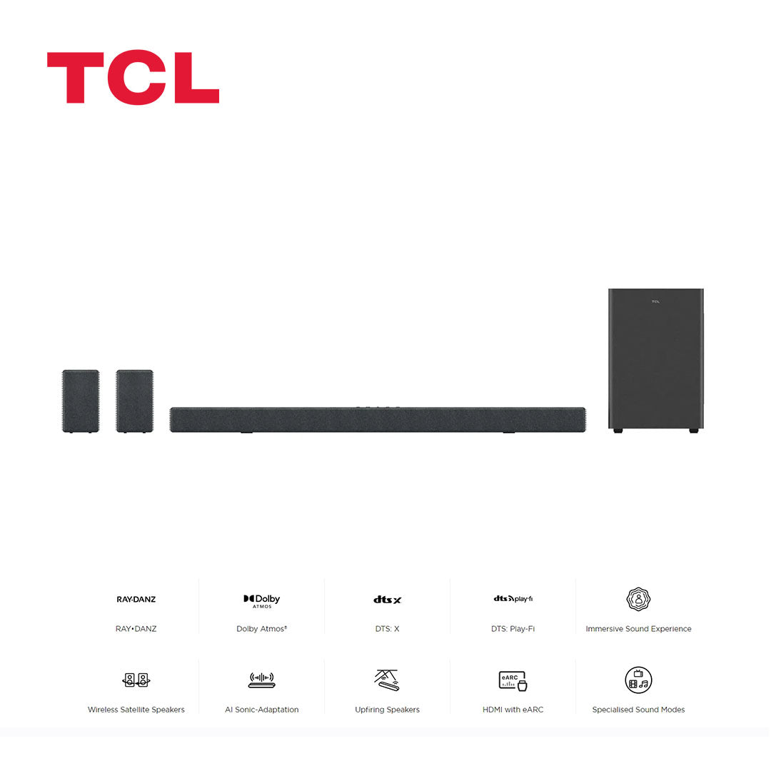 TCL AUDIO 7.1.4 1050mm/ 1020W/wireless subwoofer X937U