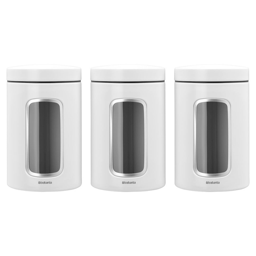 BRABANTIA/HW/b-306068/Window Canister set/1.4L/White