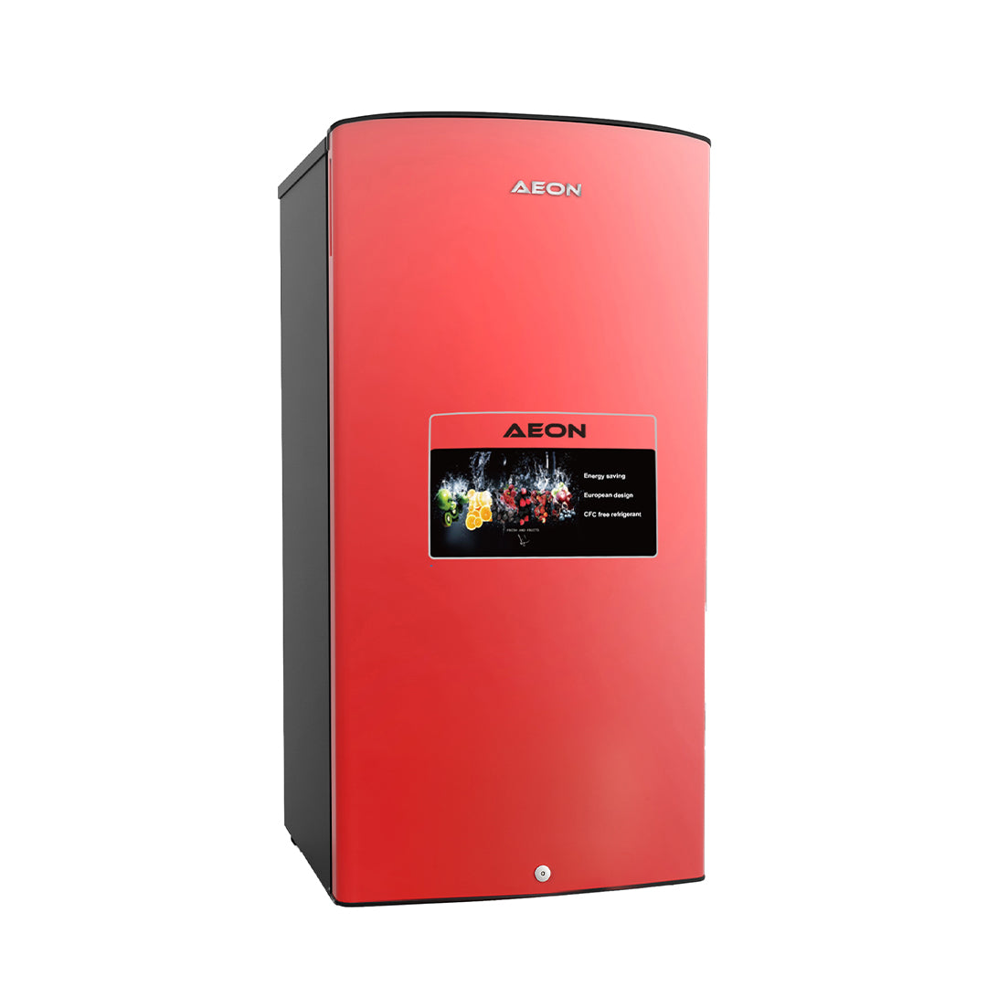 AEON FRIDGE 150L SD D-FROST RED.DARK.GREY ARS170RK