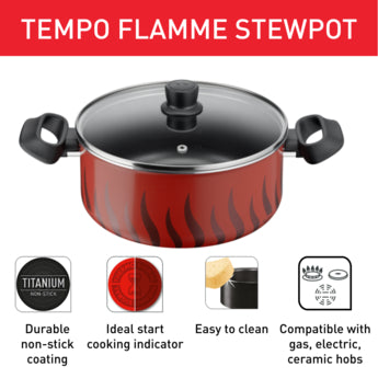 TEFAL/CW/te-c3045483-c5485482/P&P ALU NS PTFE/G6 Tempo Flame