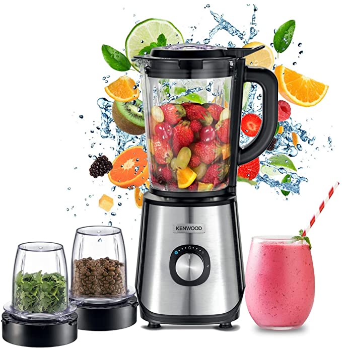 KENWOOD BLENDER 2L 1000W STEEL & BLACK BLM45