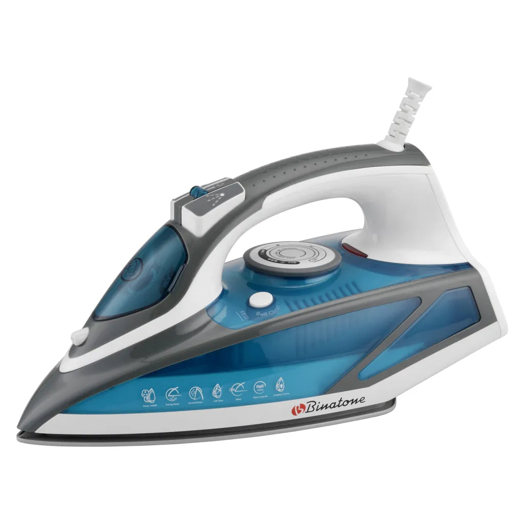 BINATONE STEAM IRON 150ML 2400W WHITE SI-2410